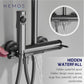 HEMOS BATHROOM FAUCET 4 MODE BRASS MIXER EXPOSED GREY SHOWER SETS HM-19069-MG