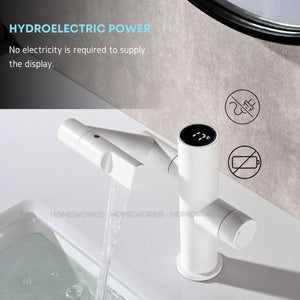 HEMOS BATHROOM FAUCET BRASS LED DIGITAL MIXER BASIN TAP KEPALA PAIP ELEKTRONIK HM-19045