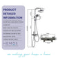 HEMOS BATHROOM FAUCET 4 MODE BRASS MIXER EXPOSED GREY SHOWER SETS HM-19069-MG