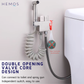HEMOS BATHROOM FAUCET 304 STAINLESS STEEL 2 IN 1 TWO MODE BUTTON VALVE C/W HAND BIDET HM-3287-MS