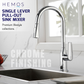 HEMOS KITCHEN FAUCET BRASS PULL OUT MIXER PILLAR SINK TAP CHROME KEPALA PAIP DAPUR HM-19105-C
