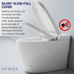 HEMOS BATHROOM CERAMIC ELECTRONIC PULSE WATER CLOSET WITH WATER SAVING JAMBAN BILIK AIR HM-786-250-W