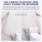 HEMOS BATHROOM FAUCET 304 STAINLESS STEEL 2 IN 1 TWO MODE BUTTON VALVE C/W HAND BIDET HM-3287-MS