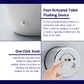 HEMOS BATHROOM CERAMIC ELECTRONIC PULSE WATER CLOSET WITH WATER SAVING JAMBAN BILIK AIR HM-786-250-W