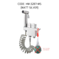 HEMOS BATHROOM FAUCET 304 STAINLESS STEEL 2 IN 1 TWO MODE BUTTON VALVE C/W HAND BIDET HM-3287-MS