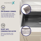 HEMOSX SUS304 STEEL + VOLCANIC TEXTURE FINISH 3.0MM THICKNESS EMBOSSED WORKSTATION KITCHEN SINK SINGLE BOWL SILVER BLACK