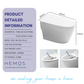 HEMOS BATHROOM CERAMIC ELECTRONIC PULSE WATER CLOSET WITH WATER SAVING JAMBAN BILIK AIR HM-786-250-W