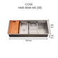 HEMOSX SUS304 STEEL + VOLCANIC TEXTURE FINISH 3.0MM THICKNESS EMBOSSED WORKSTATION KITCHEN SINK SINGLE BOWL SILVER BLACK