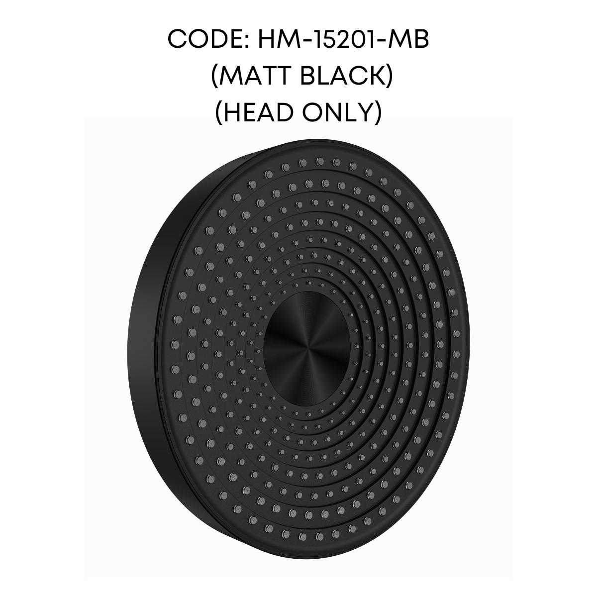 HEMOS BATHROOM 12'' ABS RAINFALL SHOWER HEAD & C/W ARM (ROUND/ SQUARE)