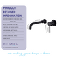 HEMOS BRASS MIXER CONCEALED WALL BASIN TAP HM-19009 (MATT BLACK)