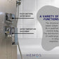 HEMOS BATHROOM FAUCET 4 MODE STAINLESS STEEL 304 MIXER EXPOSED SILVER SHOWER SETS HM-19051