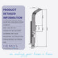 HEMOS BATHROOM FAUCET 4 MODE STAINLESS STEEL 304 MIXER EXPOSED SILVER SHOWER SETS HM-19051