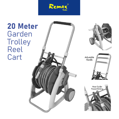 REMAX 1/2" PVC GARDEN HOSE W/TROLLEY REEL 38-NW111 ( INCLUDE PVC HOSE )