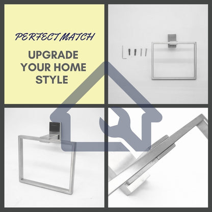 HEMOS BATHROOM FITTINGS SUS 304  TOWEL HOLDER HANGER RAK BILIK MANDI HM-82817 (MATT BLACK,SILVER)