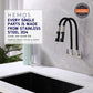 HEMOS KITCHEN FAUCET SUS 304 BLACK FLEXIBLE TWINS SILICONE HOSE PAIP SINKI DAPUR HM-3202F.3209F-MS