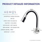 HEMOS KITCHEN FAUCET SUS 304 BLACK FLEXIBLE TWINS SILICONE HOSE PAIP SINKI DAPUR HM-3202F.3209F-MS