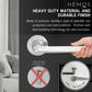 HEMOS HEAVY DUTY SUS304 STAINLESS STEEL LEVER DOOR HANDLE SILVER FOR BATHROOM LIVING ROOM