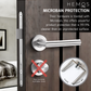 HEMOS HEAVY DUTY SUS304 STAINLESS STEEL LEVER DOOR HANDLE SILVER FOR BATHROOM LIVING ROOM