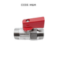 DLM 1/2'' BRASS C/P MINI BALL VALVE-M&F, M&M, F&F