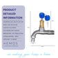 HEMOS BATHROOM FAUCET SUS 304 OUTDOOR ANTI-THIEF WALL BIB TAP WITH KEY KEPALA PAIP KUNCI HM-3336-MS