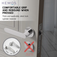 HEMOS HEAVY DUTY SUS304 STAINLESS STEEL LEVER DOOR HANDLE SILVER FOR BATHROOM LIVING ROOM