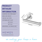 HEMOS BATHROOM FITTING SUS 304 WALL MOUNT TOILET PAPER HOLDER PEMEGANG TISU HMBF-83817 (MB, GD, MS)