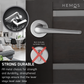 HEMOS HEAVY DUTY SUS304 STAINLESS STEEL LEVER DOOR HANDLE SILVER FOR BATHROOM LIVING ROOM