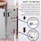 HEMOS HEAVY DUTY SUS304 STAINLESS STEEL LEVER DOOR HANDLE SILVER FOR BATHROOM LIVING ROOM