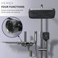 HEMOS BATHROOM FAUCET 4 MODE BRASS MIXER EXPOSED GREY SHOWER SETS SET MANDIAN HM-19001-MG