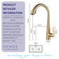 HEMOS KITCHEN FAUCET 304 STEEL PULL OUT MIXER PILLAR SINK TAP KEPALA PAIP AIR DAPUR HM-19032