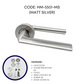 HEMOS HEAVY DUTY SUS304 STAINLESS STEEL LEVER DOOR HANDLE SILVER FOR BATHROOM LIVING ROOM