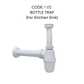 1 1/4'' & 1 1/2'' UPVC OUTLET BATHROOM BASIN & KITCHEN SINK BOTTLE TRAP WHITE PAIP SINKI