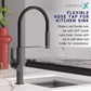 HEMOS KITCHEN FAUCET FLEXIBLE BLACK NYLON HOSE MIXER WITH HOLDER KEPALA PAIP DAPUR HM-19058FH-C