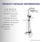 HEMOS BATHROOM FAUCET 4 MODE BRASS MIXER EXPOSED GREY SHOWER SETS SET MANDIAN HM-19001-MG