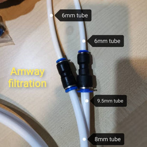 AMWAY FILTER DOUBLE UNION FITTING ADAPTOR WITH FREE 6MM TUBE