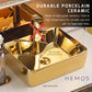 HEMOS BATHROOM CERAMIC WASH BASIN TABLE TOP GOLD ART BASIN VESSEL SINK  PORCELAIN HM-621
