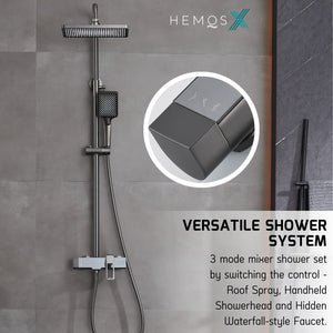 HEMOS X BATHROOM FAUCET 3 MODE BRASS MIXER RAIN SHOWER SETS SET MANDIAN HMX-19076-MB,MG