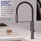 HEMOS KITCHEN FAUCET FLEXIBLE BLACK NYLON HOSE MIXER WITH HOLDER KEPALA PAIP DAPUR HM-19058FH-C