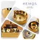 HEMOS BATHROOM CERAMIC WASH BASIN TABLE TOP GOLD ART BASIN VESSEL SINK  PORCELAIN HM-621