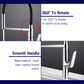 HEMOS KITCHEN FAUCET FLEXIBLE BLACK NYLON HOSE MIXER WITH HOLDER KEPALA PAIP DAPUR HM-19058FH-C