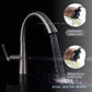 HEMOS KITCHEN FAUCET 304 STEEL PULL OUT MIXER HOT COLD PILLAR SINK TAP KEPALA PILI PAIP HM-19033-MS