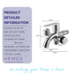 HEMOS BATHROOM FAUCET 304 STAINLESS STEEL 2 IN 1 TWO WAY TAP WITH BIDET HOLDER KEPALA PAIP TANDAS HM-3277-MS,MB,MG