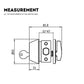 60-70MM 304 S/STEEL THUMBTURN AND KEY DEADBOLT DOOR LOCK ADL-101