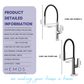 HEMOS KITCHEN FAUCET FLEXIBLE BLACK NYLON HOSE MIXER WITH HOLDER KEPALA PAIP DAPUR HM-19058FH-C