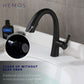 HEMOS KITCHEN FAUCET 304 STEEL PULL OUT MIXER HOT COLD PILLAR SINK TAP KEPALA PILI PAIP HM-19033-MS