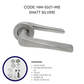 HEMOS HEAVY DUTY SUS304 STAINLESS STEEL LEVER DOOR HANDLE SILVER FOR BATHROOM LIVING ROOM