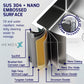 HEMOSX NANO SUS304 STEEL 3.0MM THICKNESS EMBOSSED WORKSTATION KITCHEN SINK SINGLE BOWL SILVER BLACK