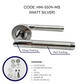 HEMOS HEAVY DUTY SUS304 STAINLESS STEEL LEVER DOOR HANDLE SILVER FOR BATHROOM LIVING ROOM