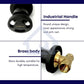 HEMOS BATHROOM FAUCET 1/2"  BRASS MATT BLACK CONCEALED STOP VALVE HM-18015-MB