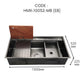 HEMOSX NANO SUS304 STEEL 3.0MM THICKNESS EMBOSSED WORKSTATION KITCHEN SINK SINGLE BOWL SILVER BLACK